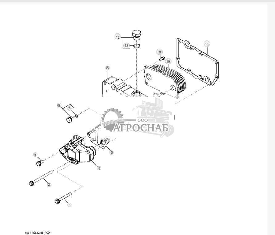 5954 Охладитель моторного масла 